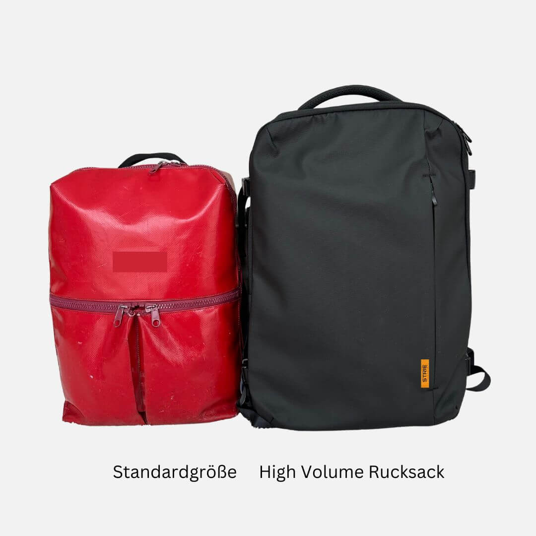 High Volume Rucksack Vergleich Frontansicht